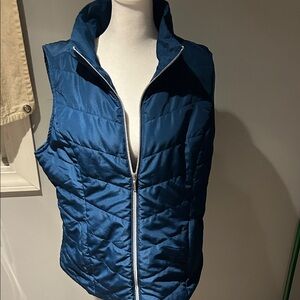 Christopher & Banks Navy Quilted Vest